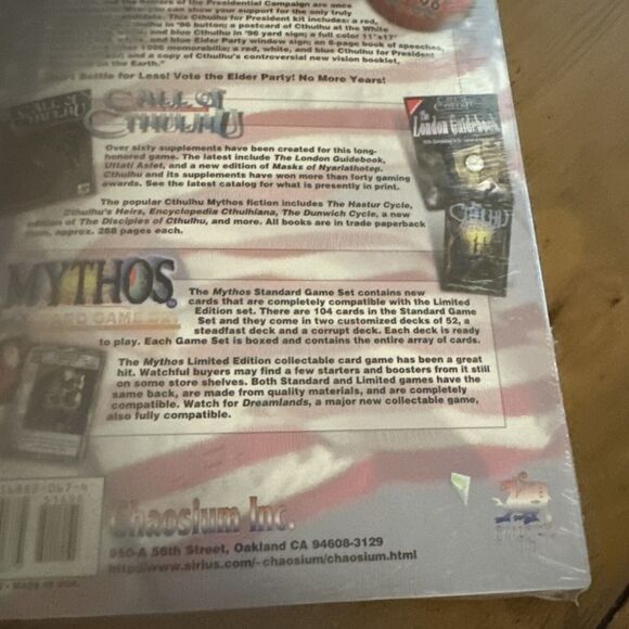 Cthulhu For President Call Of Cthulhu Why Settle For The Lesser Evil RPG New - Picture 9 of 12